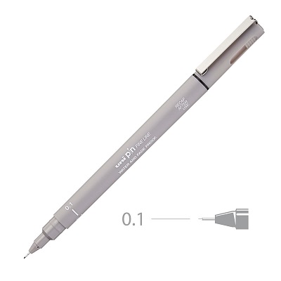 Uni Pen Fineliner 0.1 Light Grey - Quilting Applique Patchwork