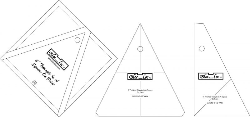 Bloc Loc 6" Triangle in a Square OP - Bloc Loc - Quilting Ruler