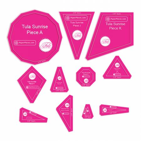 Tula Sunrise Template Set -Tula Pink - Patchwork Patterns