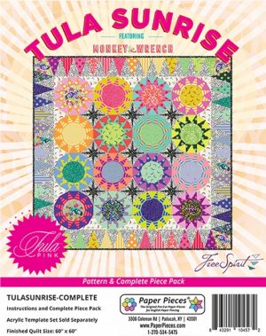 Tula Sunrise  EPP Set -Tula Pink - Patchwork Patterns