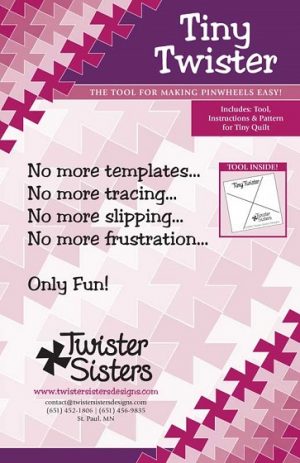 Tiny Twister Pinwheel Ruler -Twister Sisters - Patchwork Rulers
