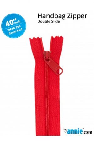 Annies Zip 40" Atomic Red  - for Bag Making - Sewing - Craft