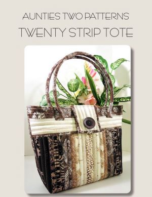 Twenty Strip Tote Bag - by Aunties 2 -  Bag Patterns