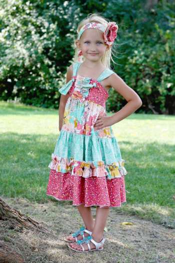 Aubrey's Tiered Ruffle Knot Dress - Create Kids Clothing Pattern ...