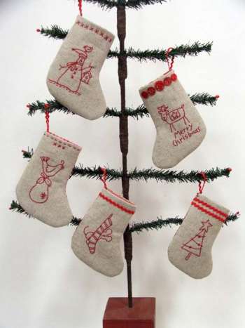 Mini Merry Stockings - by The Birdhouse - Pattern