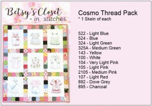 Cosmo Thread Pack (Betsy's Closet)- Embroidery Thread