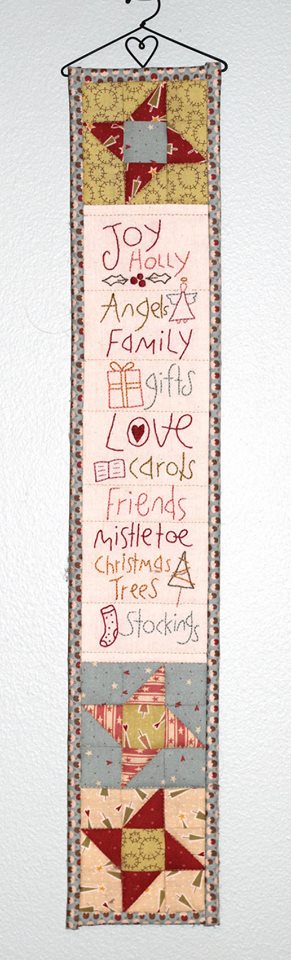 A Christmas List - by The Birdhouse -Christmas Stitchery Pattern