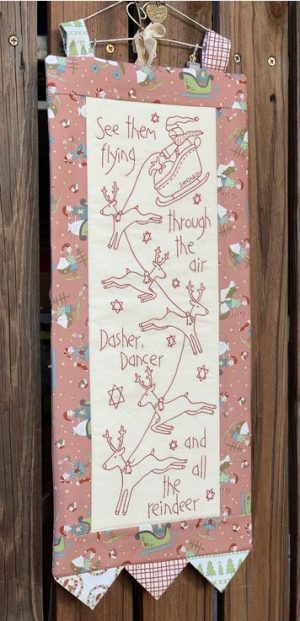Dasher & Dancer- by The Birdhouse - Christmas Stitchery Pattern