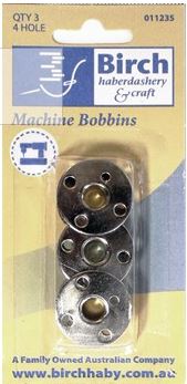 Metal Bobbins (3 Pack)  - 4 hole - by Birch