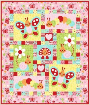 Bugsy PINK KIT - by Kids Quilts - Patchwork &  Quilting Kits
