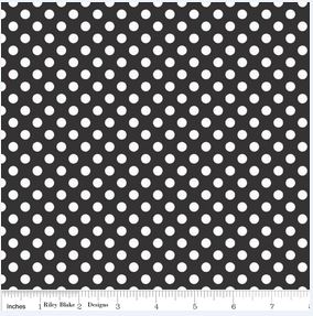 Small Dot - BLACK/White Spot c350-110 - Riley Blake Basic - Fabric Patch