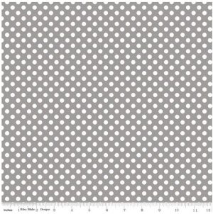 Small Dot - Gray/White Spot  c350-40 - Riley Blake Basic