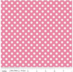 Small Dot Hot Pink White Dot c350-70  Riley Blake Basic Fabric