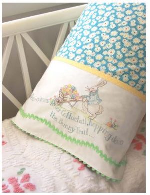 Here Comes Peter Cottontail Pillowcase -  Crabapple Hill Pattern
