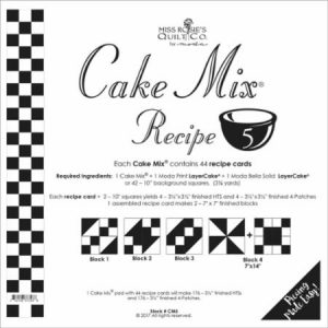 Moda Cake Mix 5 - Moda Products - Pre-printed Paper Templates