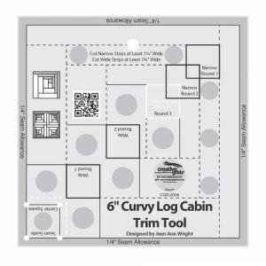 Creative Grid Curvy Log Cabin Trim Tool 6"-  Ruler CG RJAW6