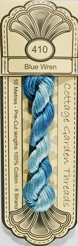 Blue Wren 410  Embroidery Thread by Cottage Garden Threads