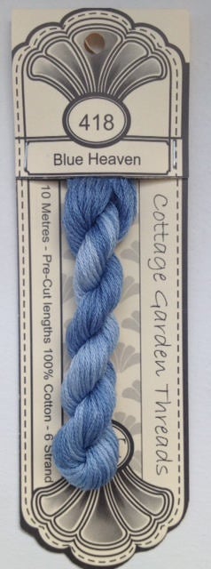 Blue Heaven 418 - Cottage Garden Threads  Embroidery Thread 