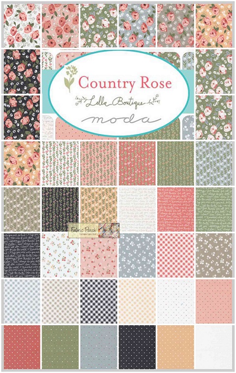 Country Rose charm squares by Lella Boutique for Moda Fabrics - patchwork and quilting fabric