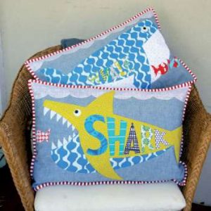 Whale Shark - by Claire Turpin Design- Patchwork Cushion Pattern