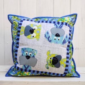 Woofers - by Claire Turpin Design- Patchwork Cushion Pattern