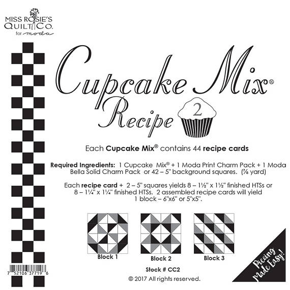 Moda Cupcake Recipe Mix 2 - Moda Products - Pre-printed paper templates