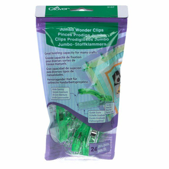 Clover Wonder Clips Jumbo(24pack) - Quilting Patchwork Sewing
