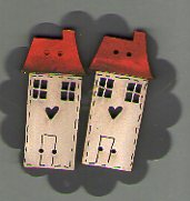 Village Homes - Theodora Cleave - Painted House Buttons