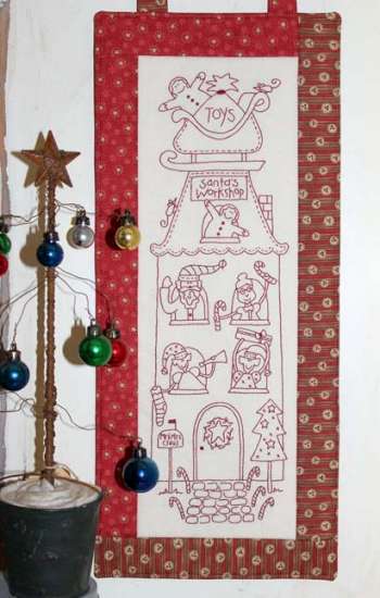 Santa's Workshop- by The Birdhouse - Stitchery Pattern