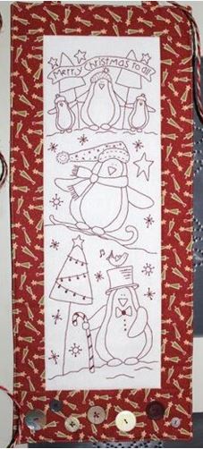 Chilly Penguins - by The Birdhouse - Christmas Stitchery Pattern