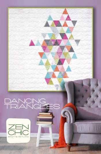 Dancing Triangles - by Zen Chic - Modern Patchwork Quilt Pattern