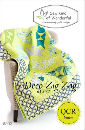 Deco Zig Zag by Sew Kind of Wonderful - Quilting & Patchwork Pattern  -  Modern Contemporary Quilt Pattern made using the Quick Curve Ruler