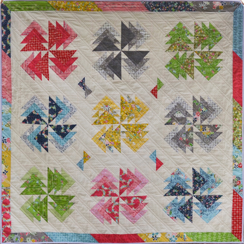 Desert Windmills Quilt Pattern by Sedef Imer of Down Grapevine Lane - Quilting & Patchwork Pattern - Modern Contemporary Quilt Pattern 