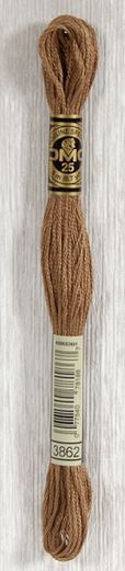 DMC 3862 Dark Mocha Beige Embroidery Thread by DMC