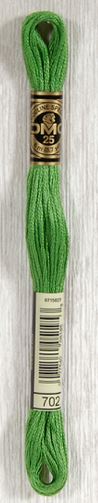 DMC 702 Kelly Green - stranded Embroidery Thread by DMC