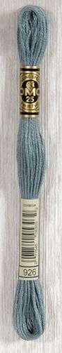 DMC 926  Medium Green Grey - stranded Embroidery Thread by DMC
