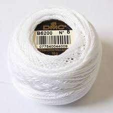 DMC Perle 8 WHITE B5200 Thread by DMC