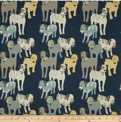 Lunch Box Bag Kit - Dogs Fabric  - Lining Fabric