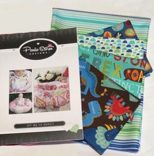 Sit Me Up Donut DINO Fabric Kit -Paula Storm - Baby Cushion Kit