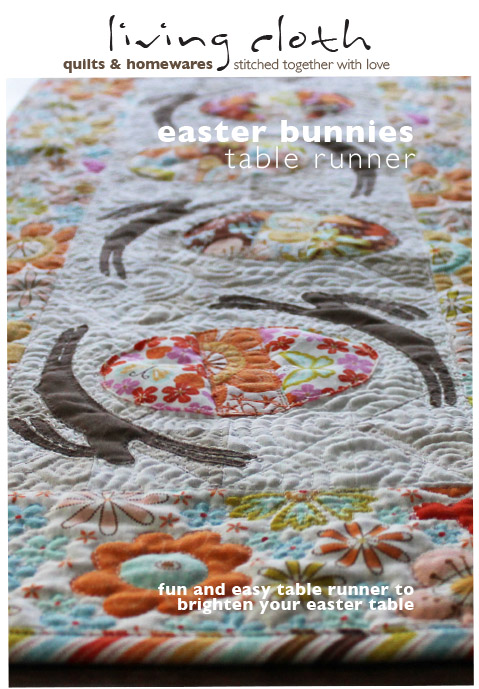 Easter Bunnies Tablerunner - by Living Cloth - Easter Pattern