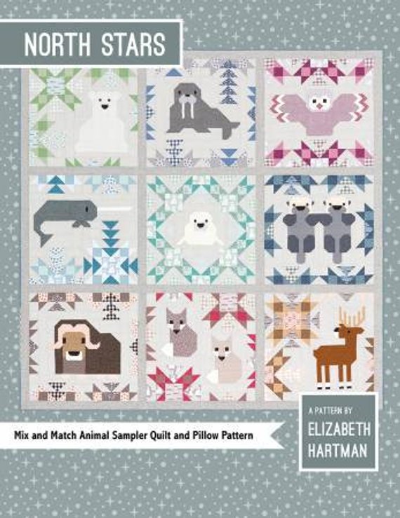 North Stars Quilt Pattern by Elizabeth Hartman - Quilting & Patchwork Pattern  -  Modern Contemporary Quilt Pattern 