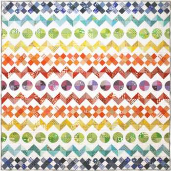 Rainbow Row by Row Quilt Patchwork Pattern by Emma Jean Jansen- Creative Card Patchwork patterns