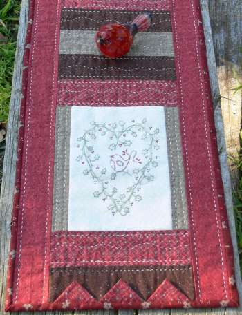 Hearts & Holly - by Gail Pan Designs -  Stitchery Pattern