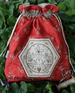 Sunny Days Drawstring Bag - by Gail Pan Designs -  Bag Pattern