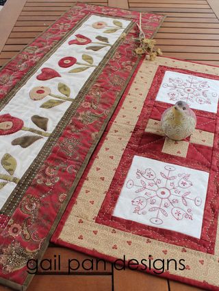 Birds of a Feather - by Gail Pan Designs -Table  Runner Pattern