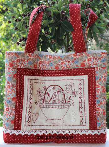 Red Blossom Bag - by Gail Pan Designs - Bag Pattern
