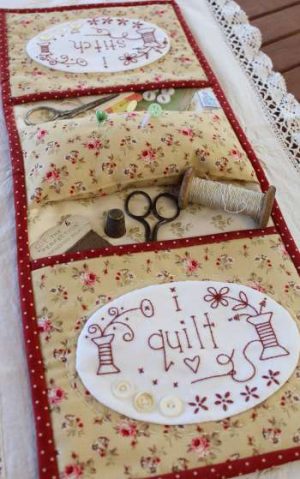 I Stitch I Quilt Armchair Caddy - by Gail Pan Designs -  Pattern