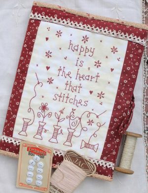 Happy is the Heart that Stitches - by Gail Pan Designs - Pattern