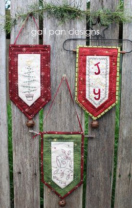 Christmas Banners - by Gail Pan Designs - Christmas Pattern