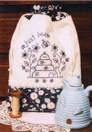 Just Bee Drawstring Bag - by Gail Pan Designs - Bag Pattern